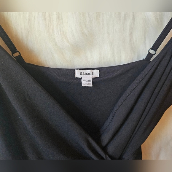 Garage Midnight Black Bodycon Ruched Slip Dress - Picture 4 of 7